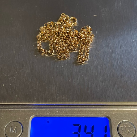 18 solid yellow gd tacco chain, 3.41 grams 17” - Picture 6 of 7